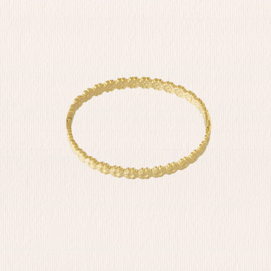 Bangle armband met bloemen