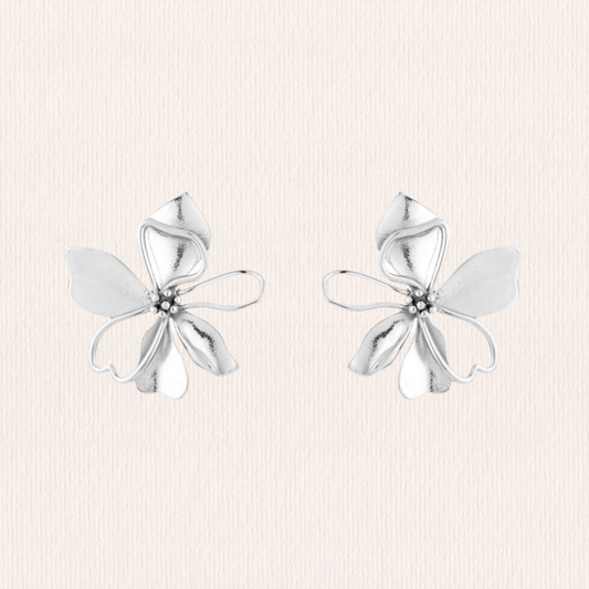 Statement bloem oorbellen