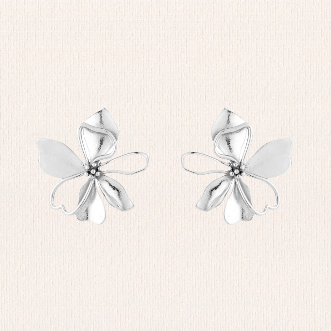 Statement bloem oorbellen