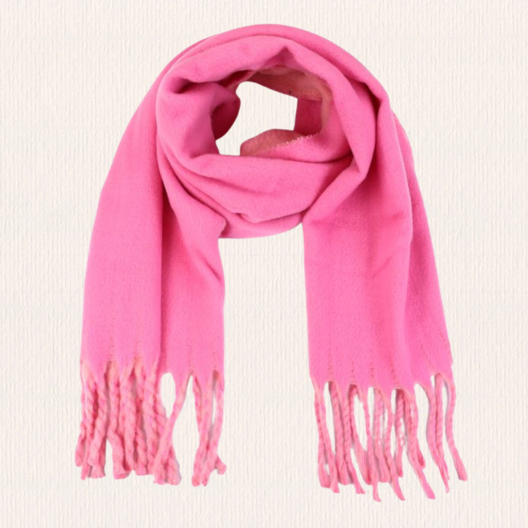 Roze wintersjaal