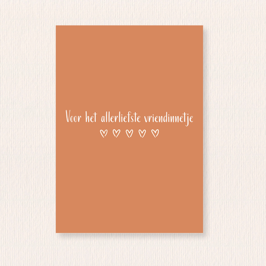 Allerliefste vriendinnetje kaart