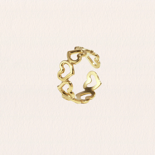 Open hartjes ring