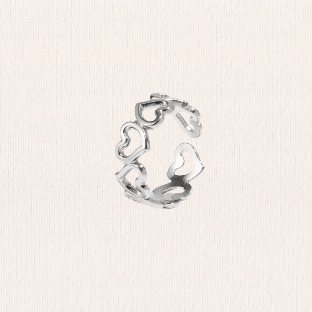 Open hartjes ring