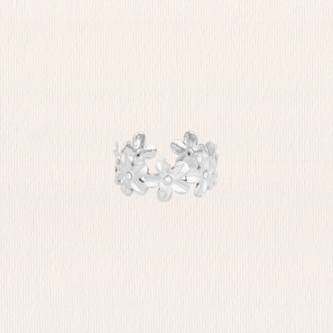 Bloemen ring shiny