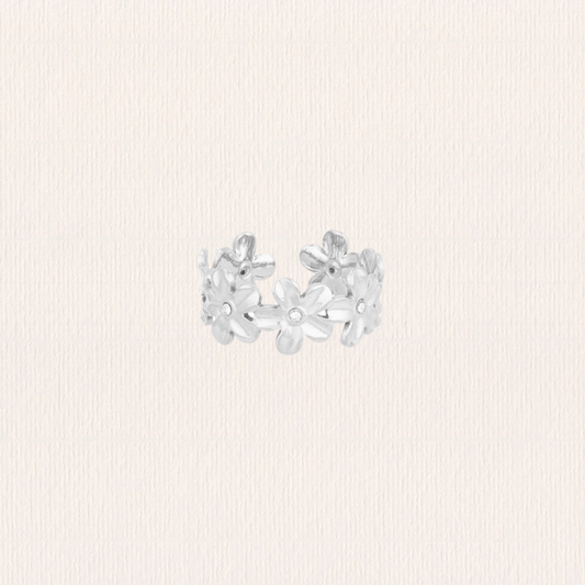 Bloemen ring shiny