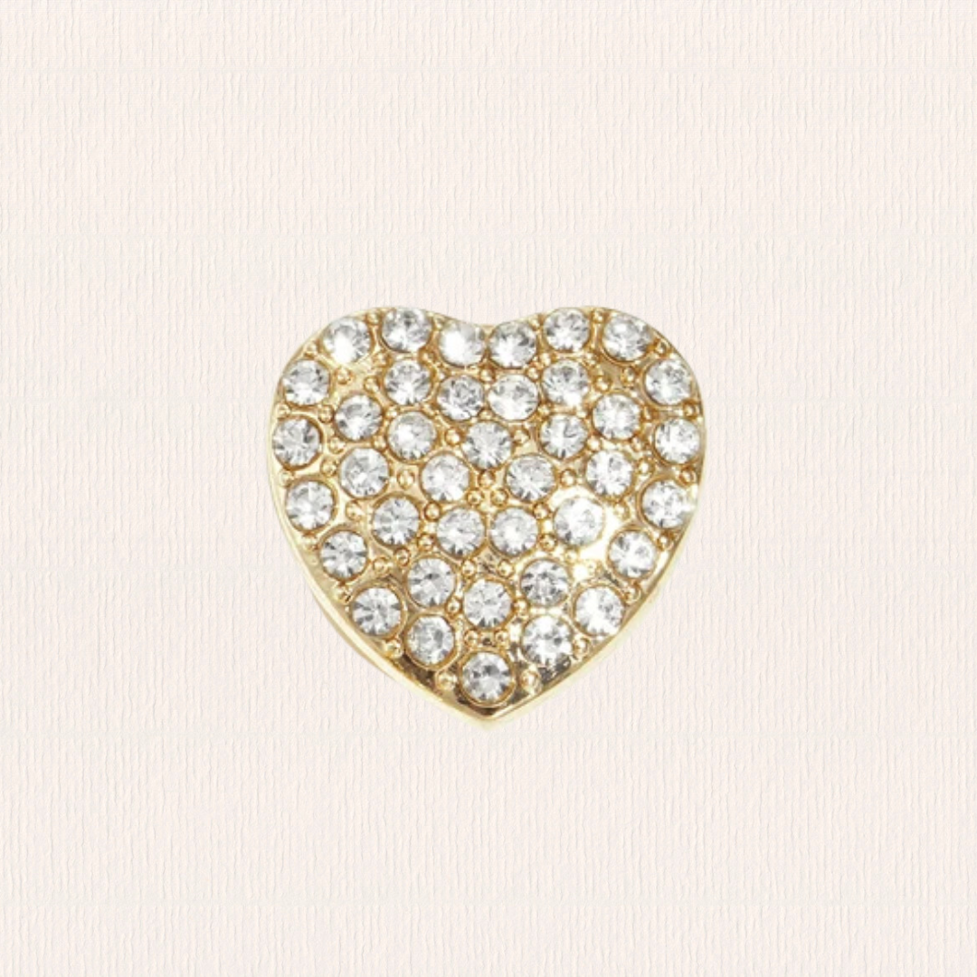 Knoopverberger - gouden glitter hartje