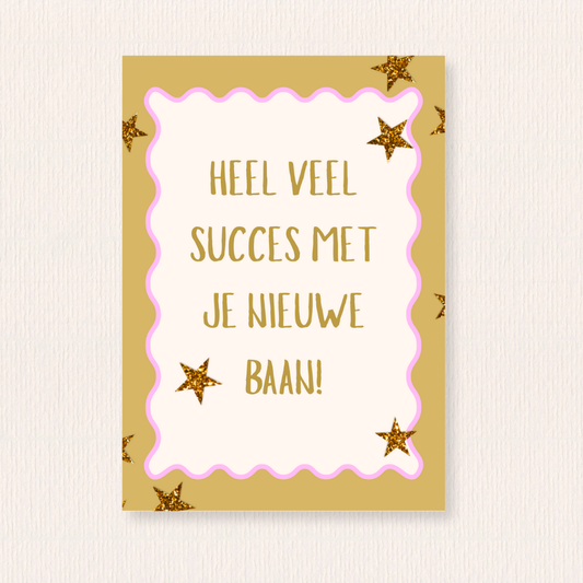 Succes met je nieuwe baan kaart