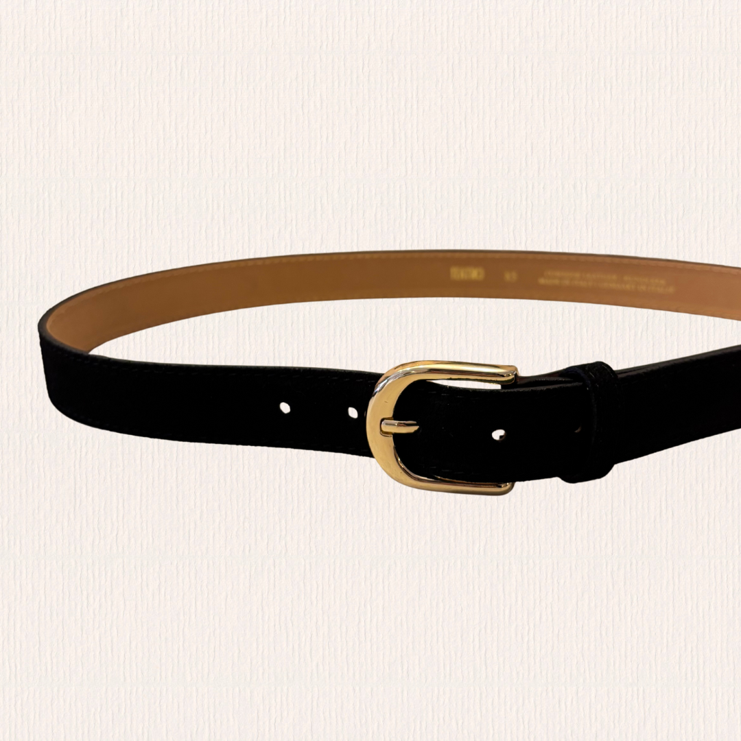 Zwarte riem suede