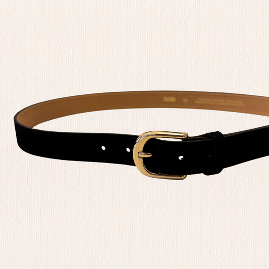 Zwarte riem suede