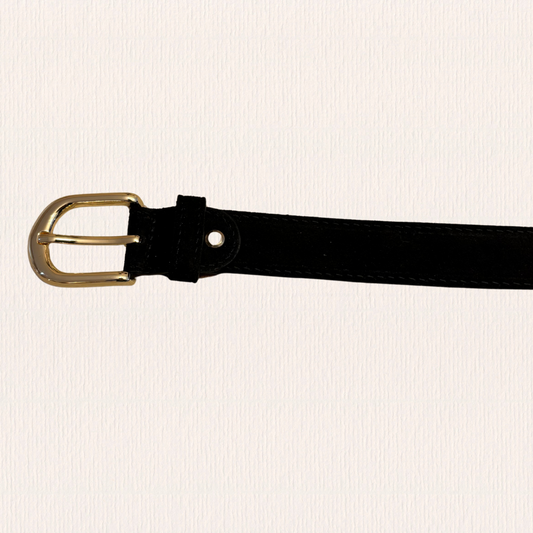 Zwarte riem suede