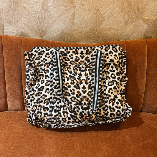 Panterprint strandtas/ weekendtas