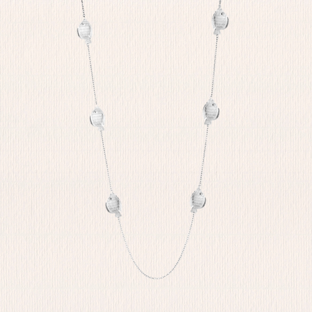 Lange ketting met visjes