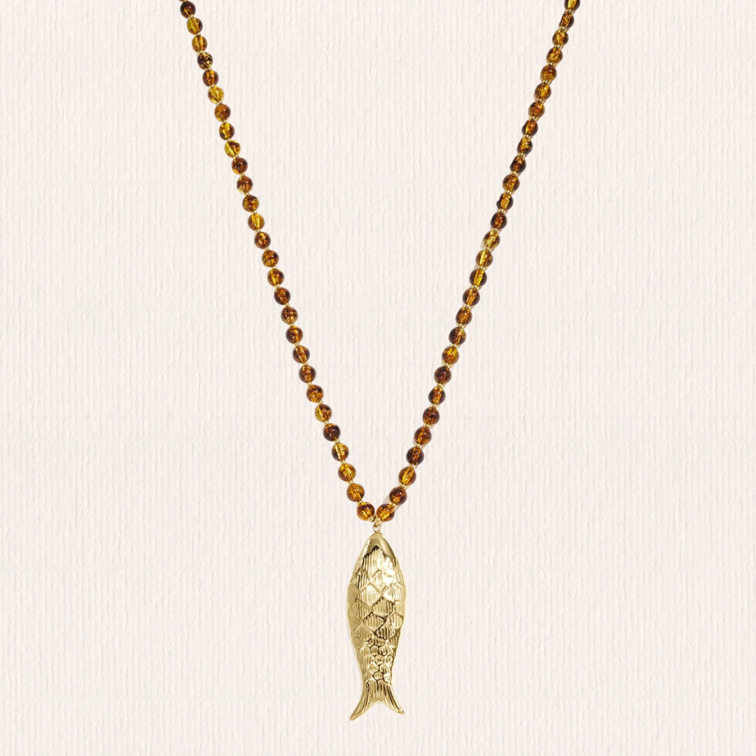 Lange ketting met vis