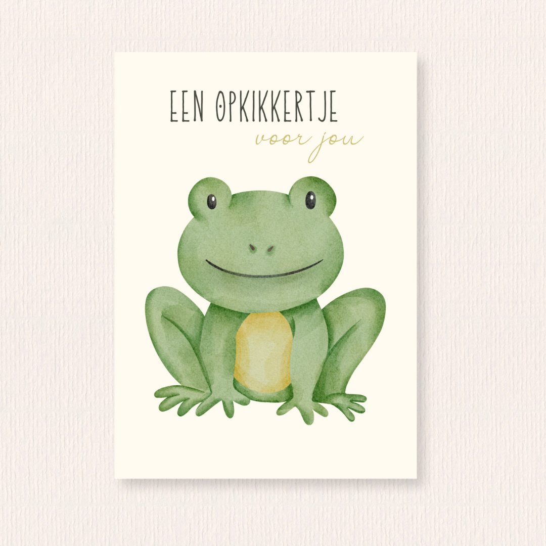 Opkikkertje kaart
