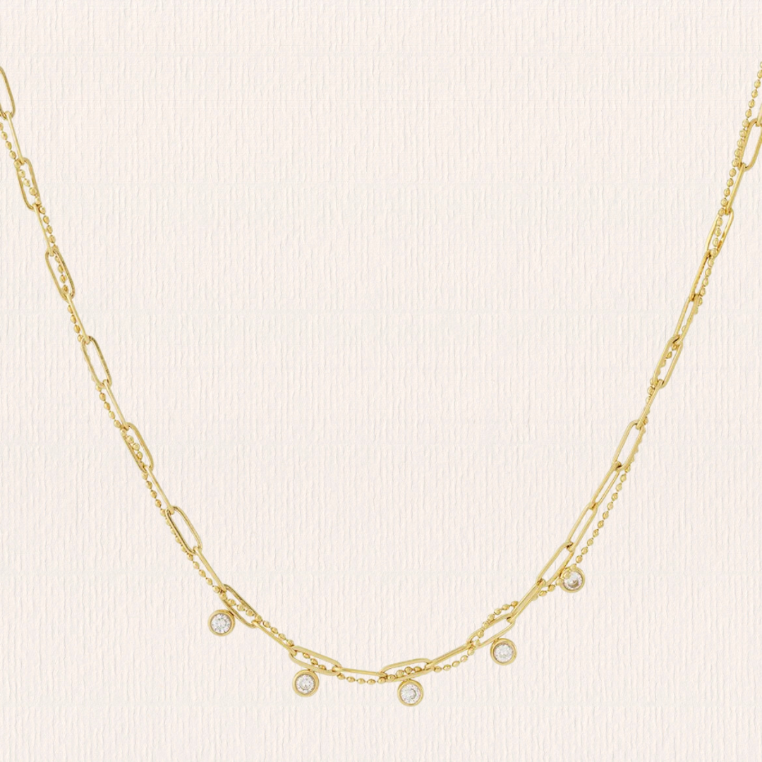 Dubbele ketting steentjes