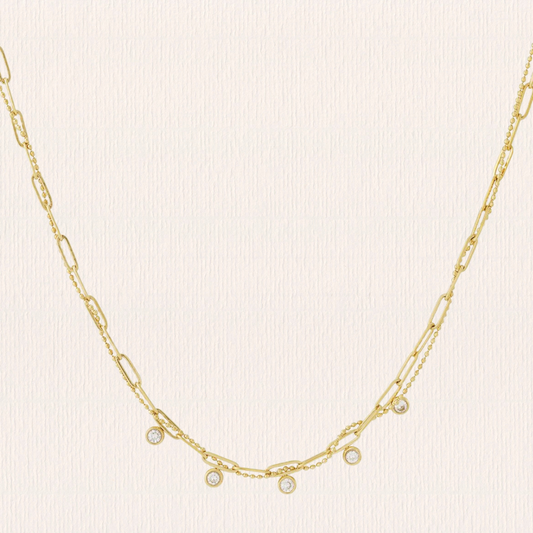 Dubbele ketting steentjes
