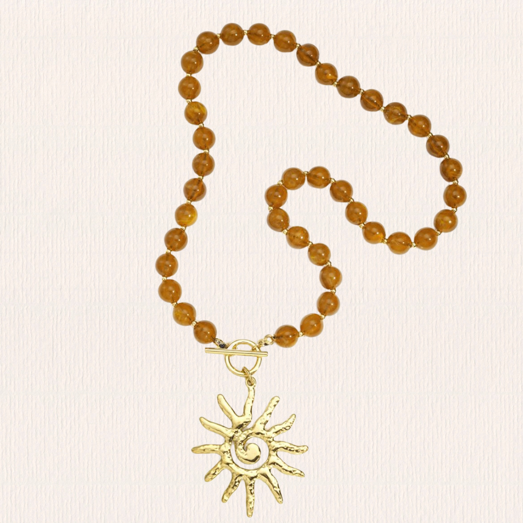 Bruine ketting zon bedel