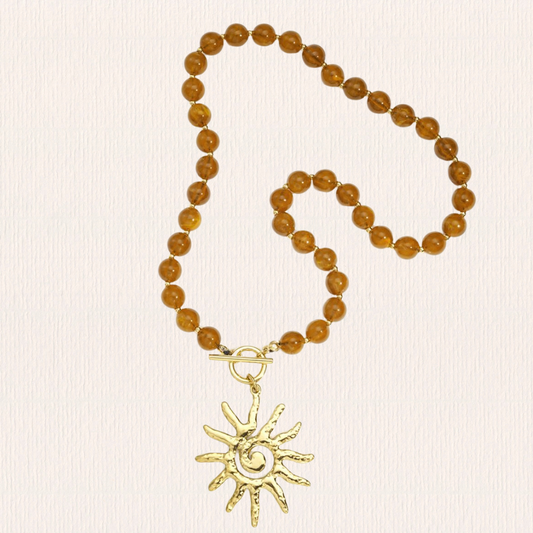 Bruine ketting zon bedel