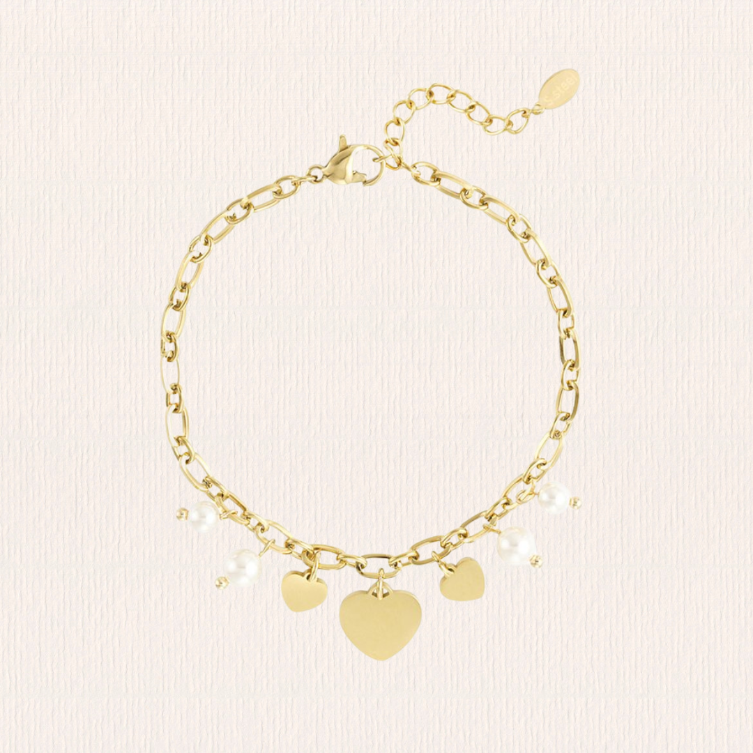 Bedel armband hartjes
