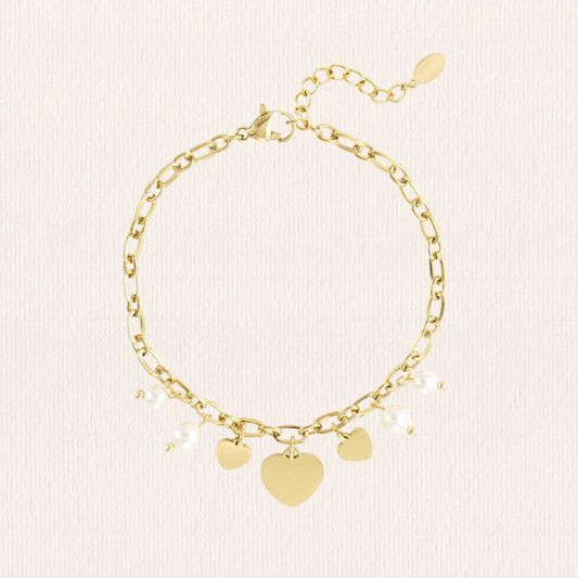 Bedel armband hartjes