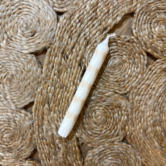 Beige hartjeskaars