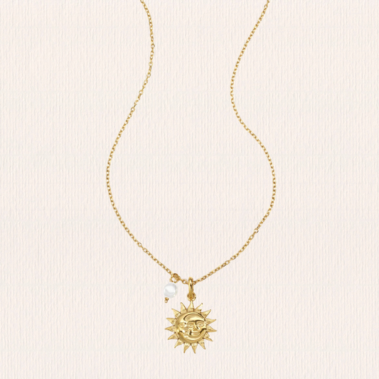 Ketting met zonparel bedel