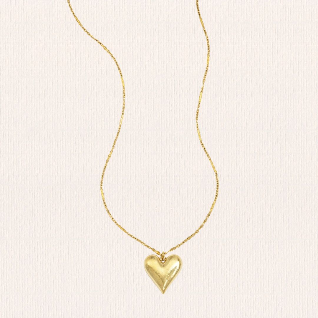 Massief hart ketting