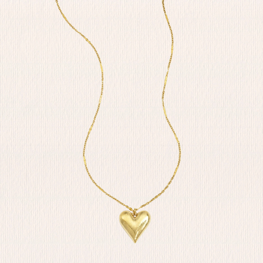 Massief hart ketting