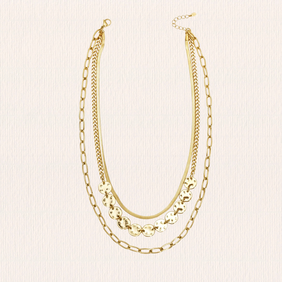 Gelaagde gouden ketting