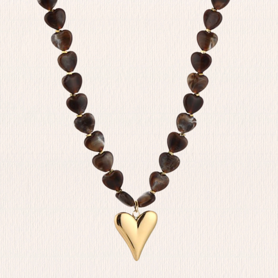 Hartjesketting bruin