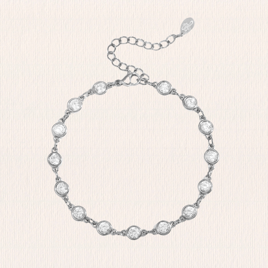 Armband met ronde zirkonium steentjes