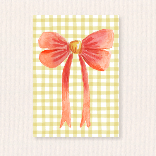 Roze strik kaart