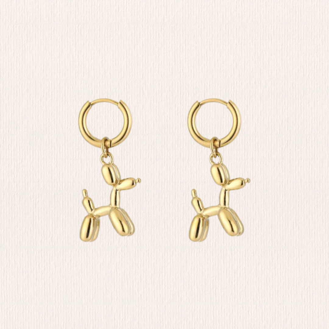 Oorbellen met hondjes bedel