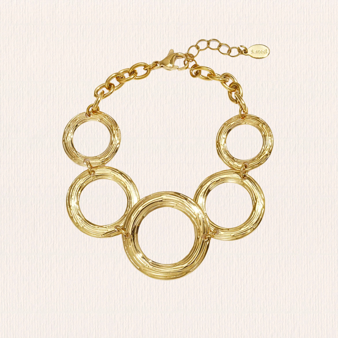 Armband met grove cirkels