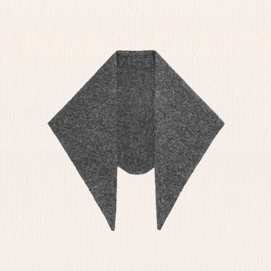 Grijze wollen twilly