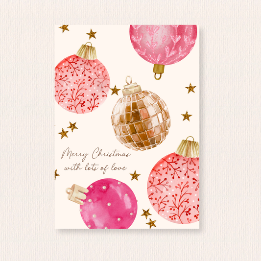 Merry christmas with lots of love kaart