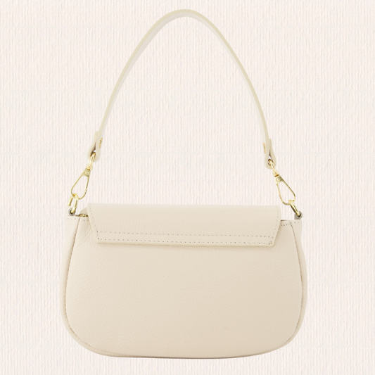 Handtas met gouden hardware creme