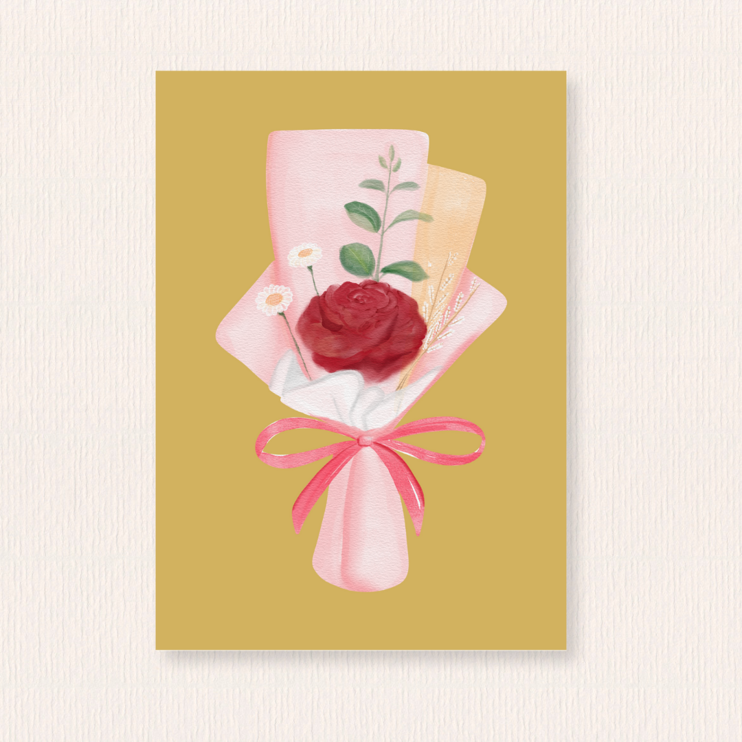 Bos bloemen kaart