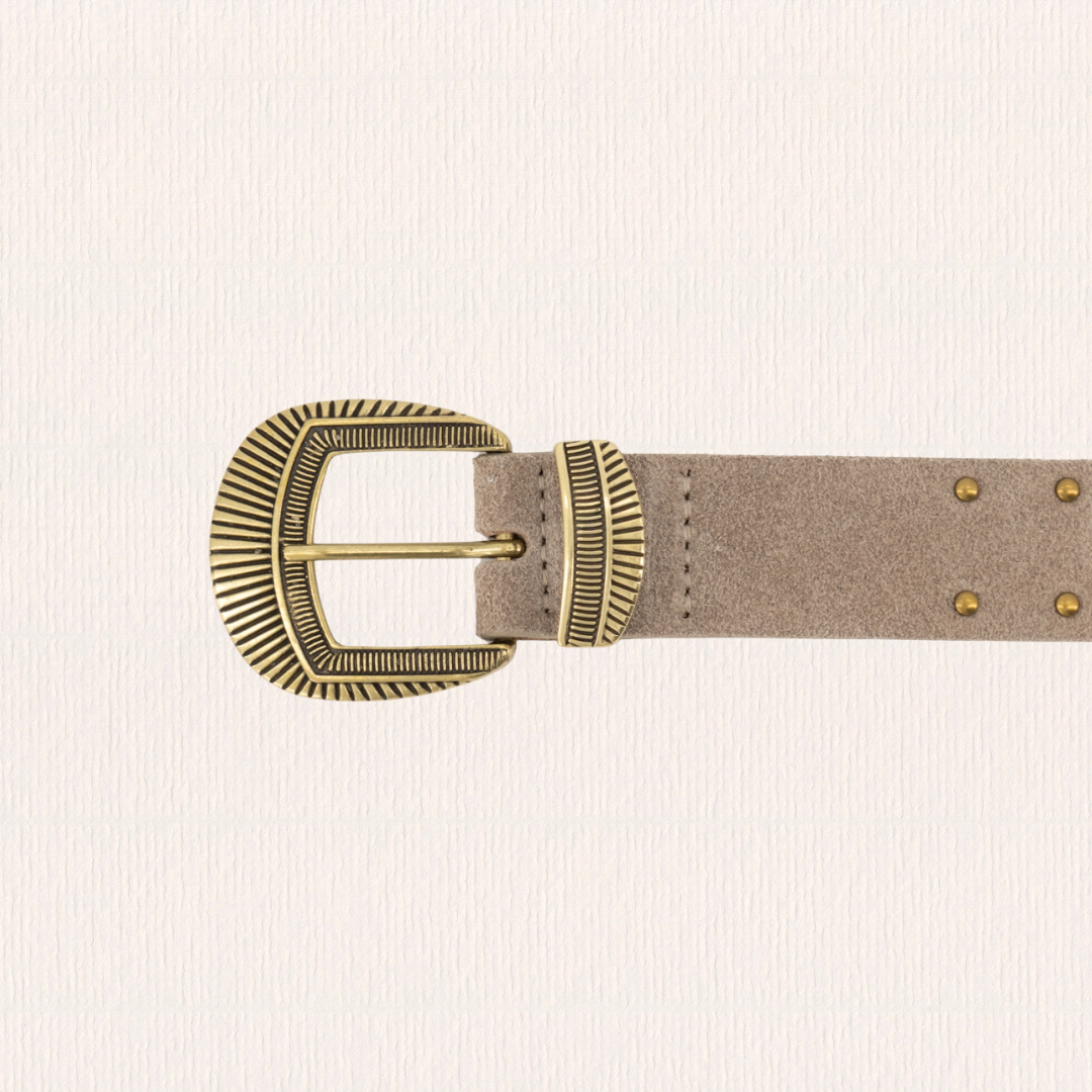 Taupe leren riem