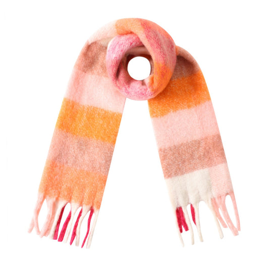 Roze blokjes sjaal