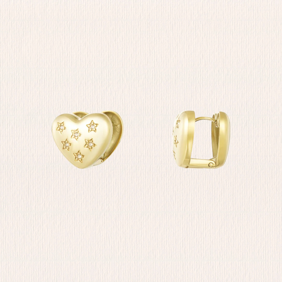 Hart stud oorbellen