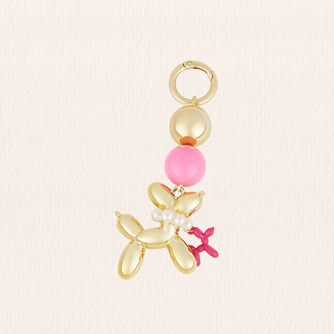 Tasbedeltje met dubbel balonhondje