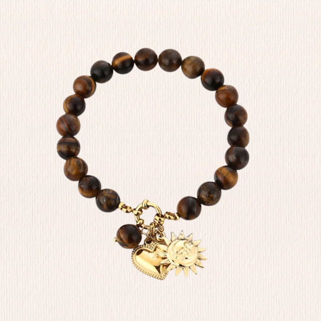 Tijgeroog bedel armbandje