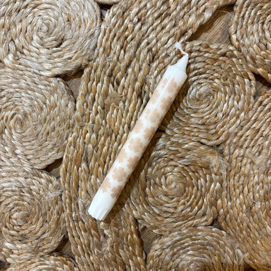 Beige bloemenkaars