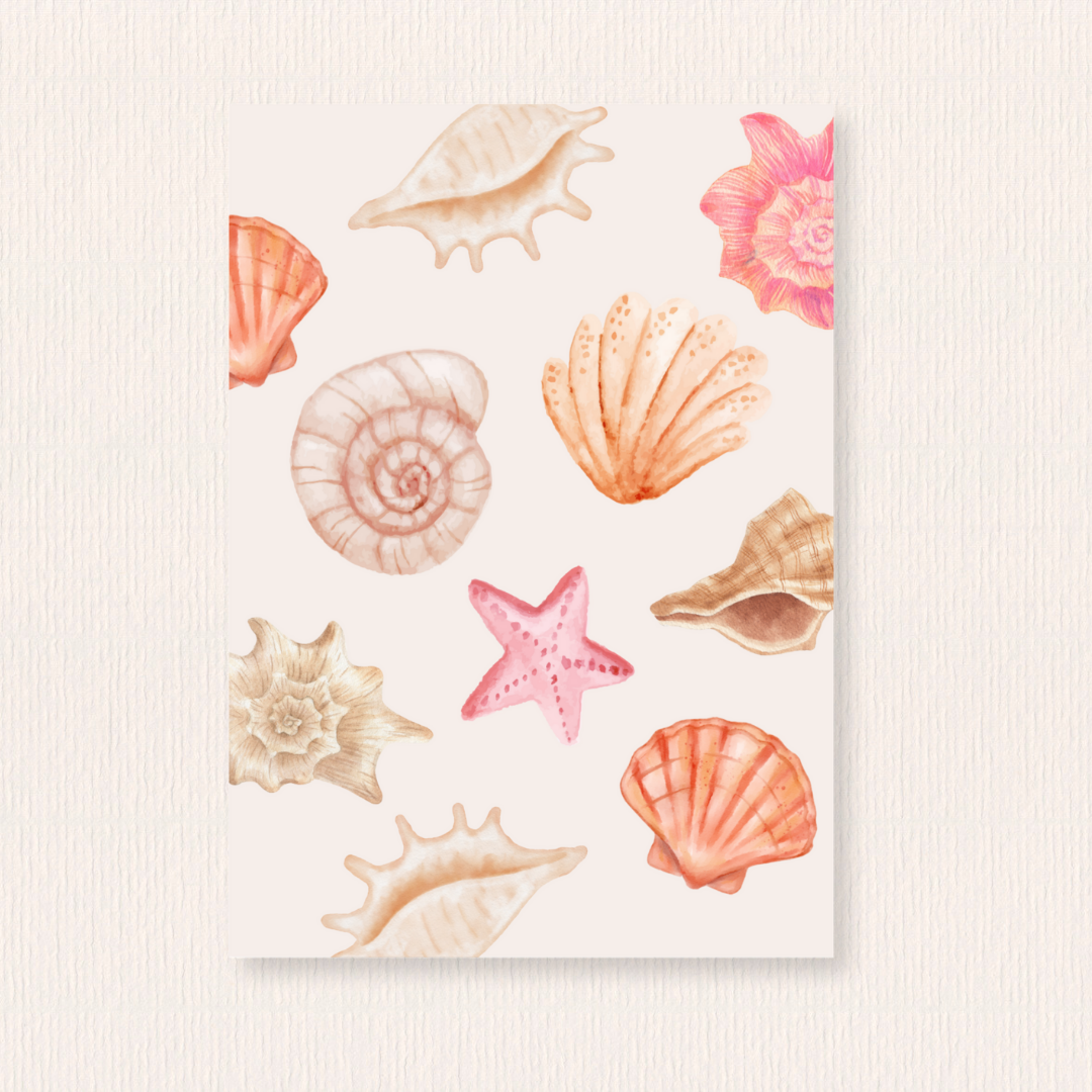 Roze schelpen kaart