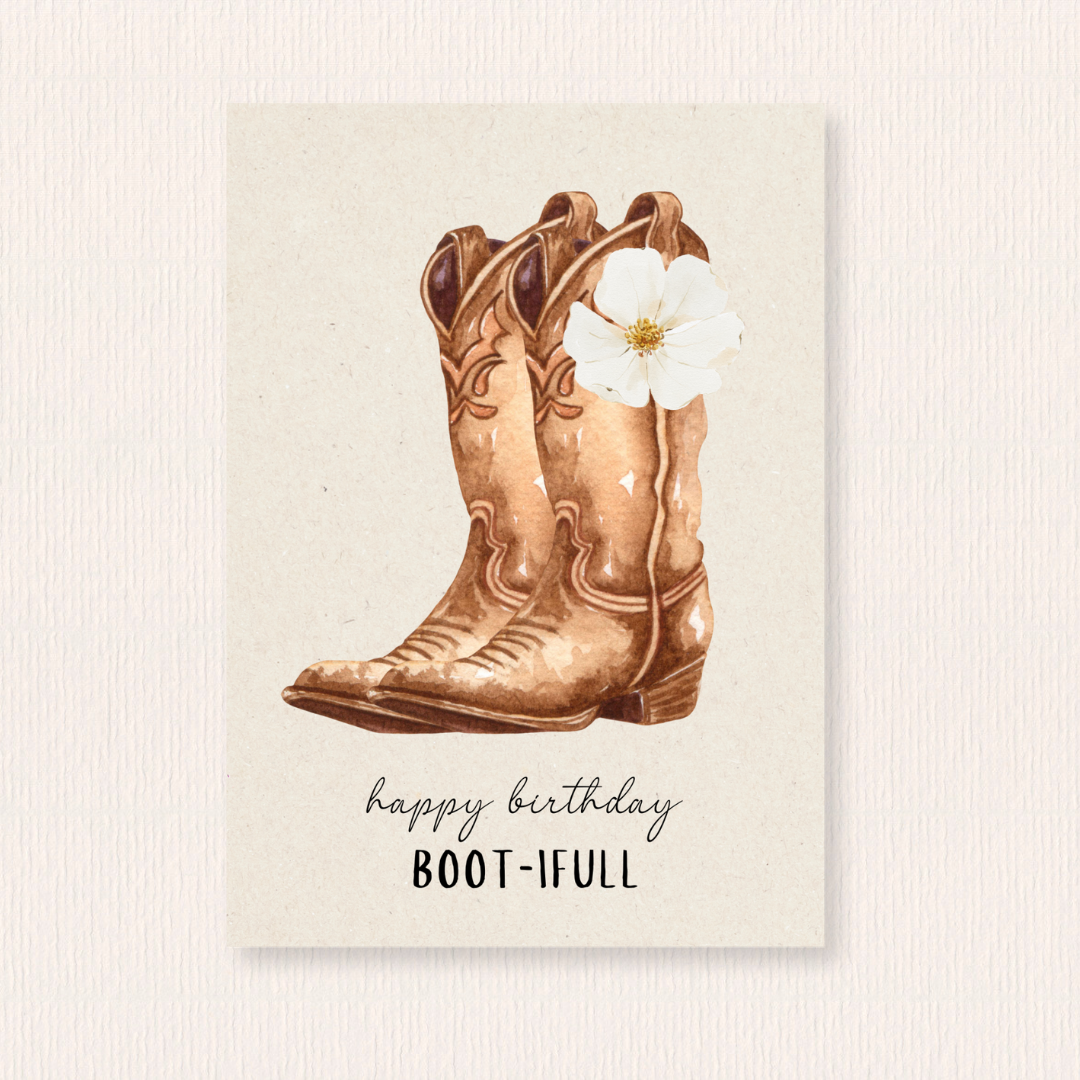 Happy birthday boot-ifull kaart