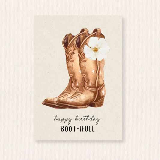 Happy birthday boot-ifull kaart