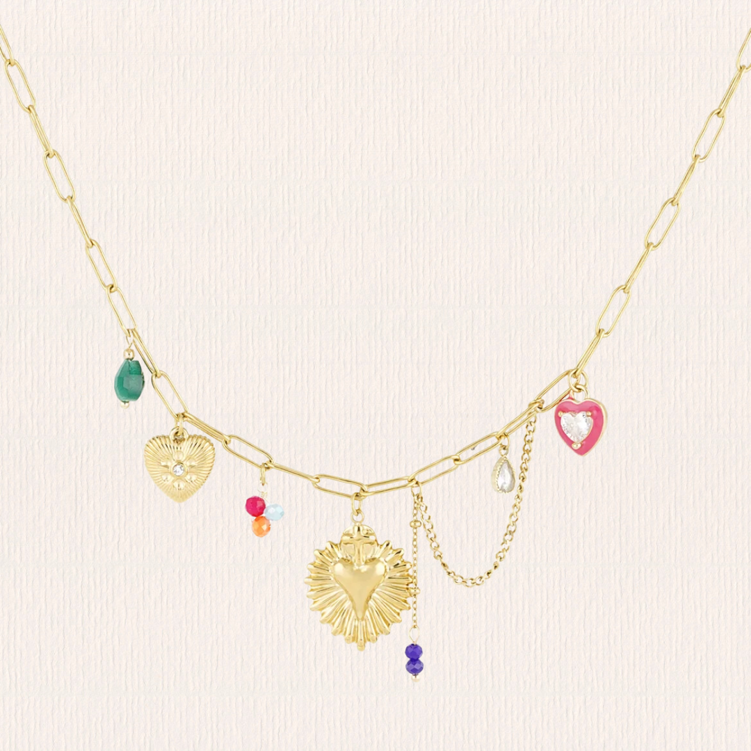 Ketting gekleurde hartjes