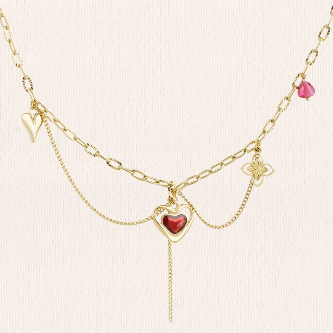 Ketting rode hartjes