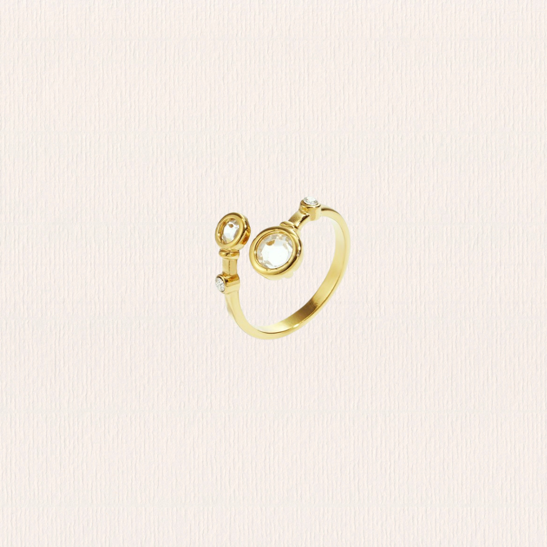 Dubbele glitter ring